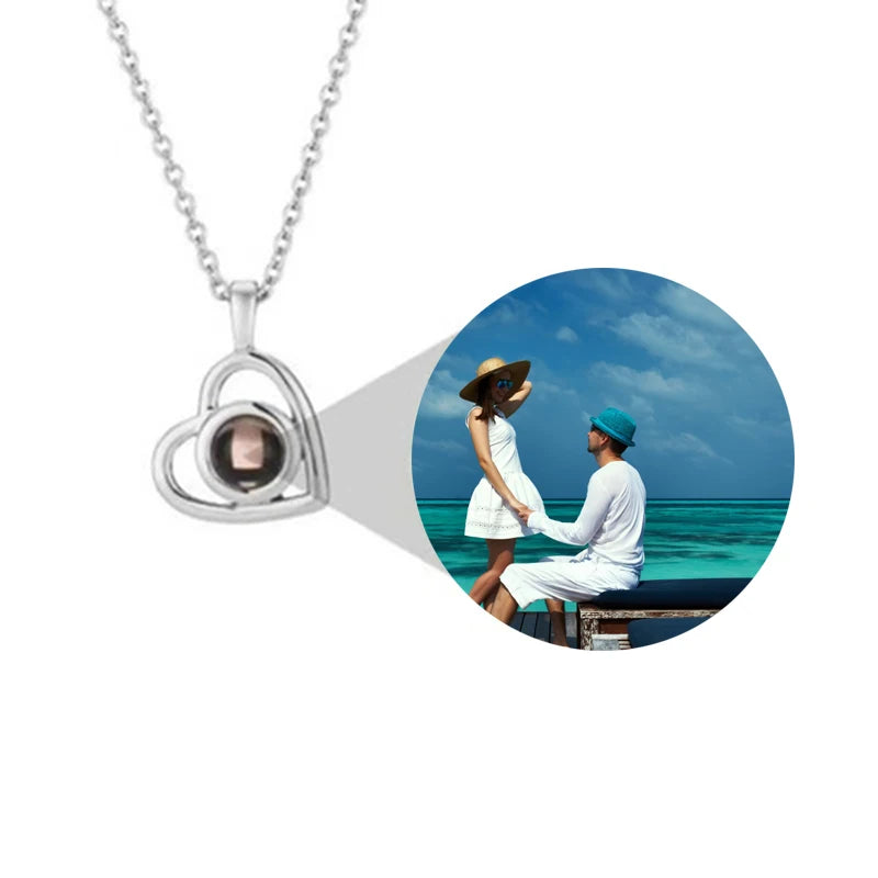 Custom Photo Projection Necklace Pendant Jewelry For Girlfriend Wife Lover Couple 2023 New In Creative Romantic Necklaces Gifts