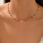 Colorful Crystal Beaded Necklace