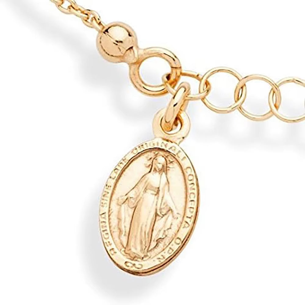 Gold-Tone Cross Charm Bracelet