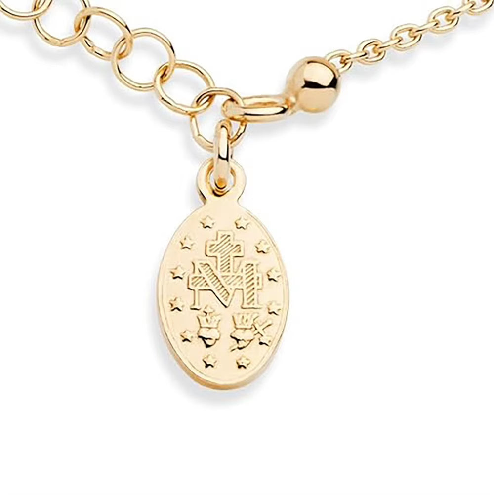 Gold-Tone Cross Charm Bracelet