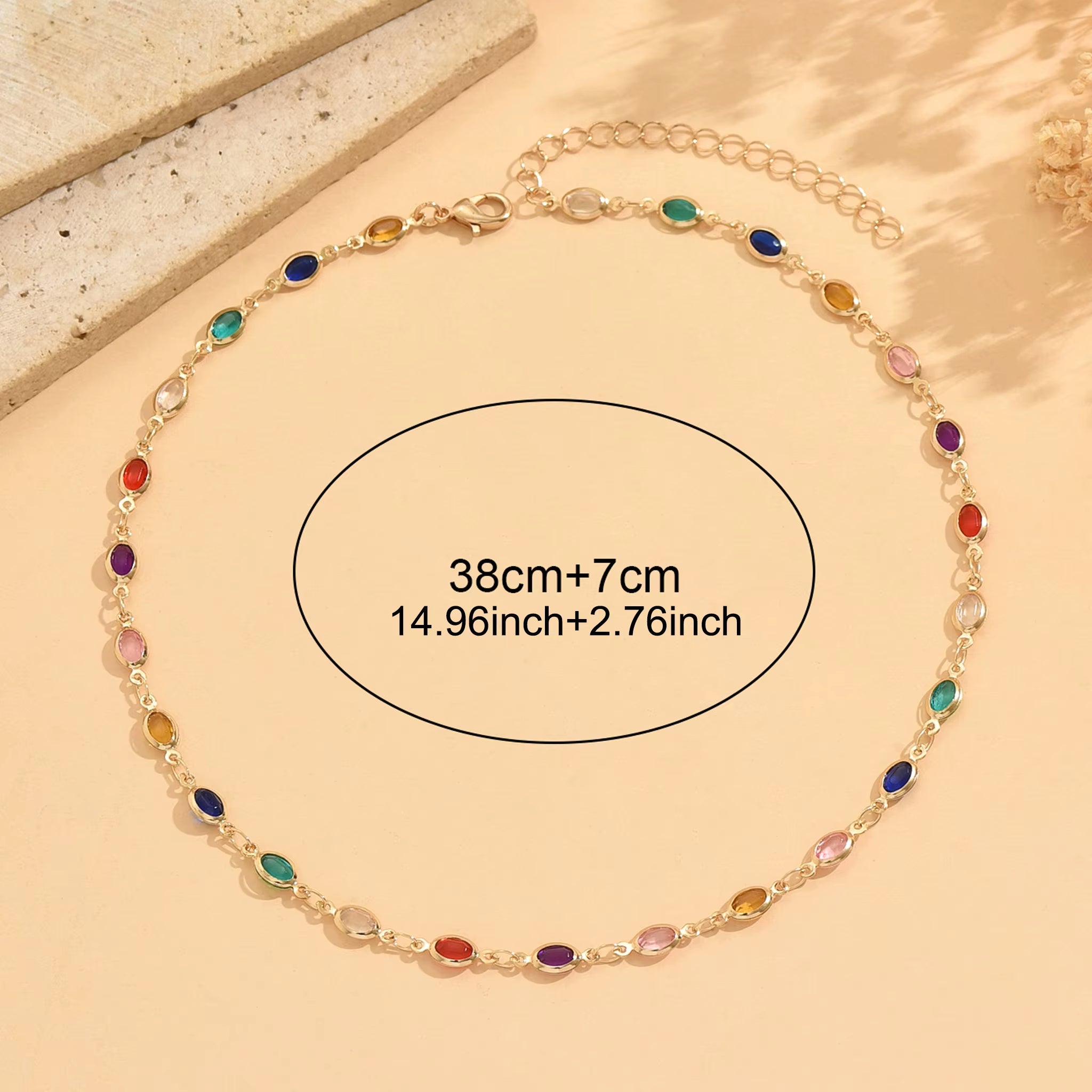 Colorful Crystal Beaded Necklace