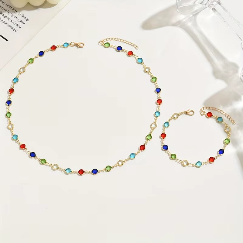 Colorful Crystal Beaded Bracelet