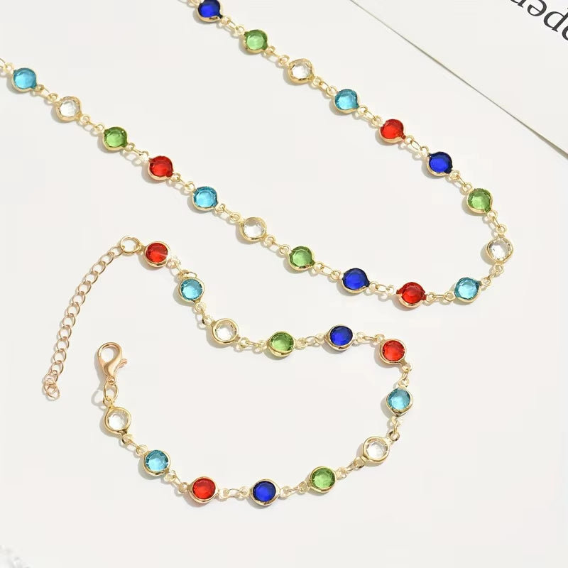 Colorful Crystal Beaded Bracelet