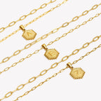 Layered Paperclip Initial Necklace