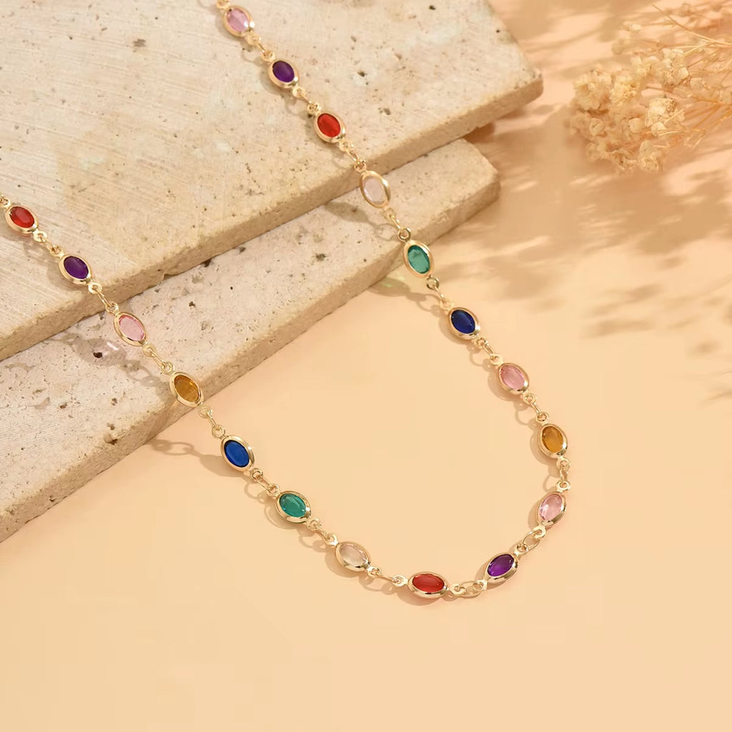 Colorful Crystal Beaded Necklace
