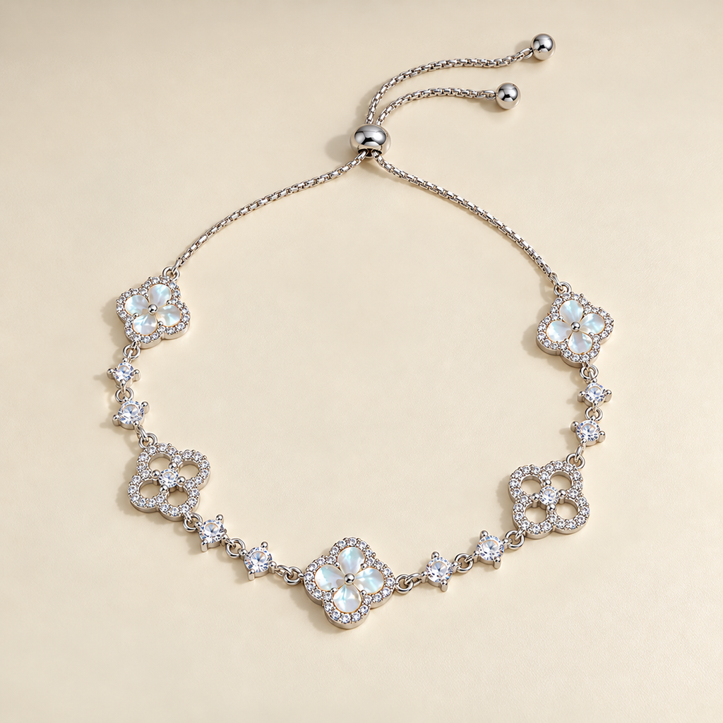Lucky Clover Slider Bracelet