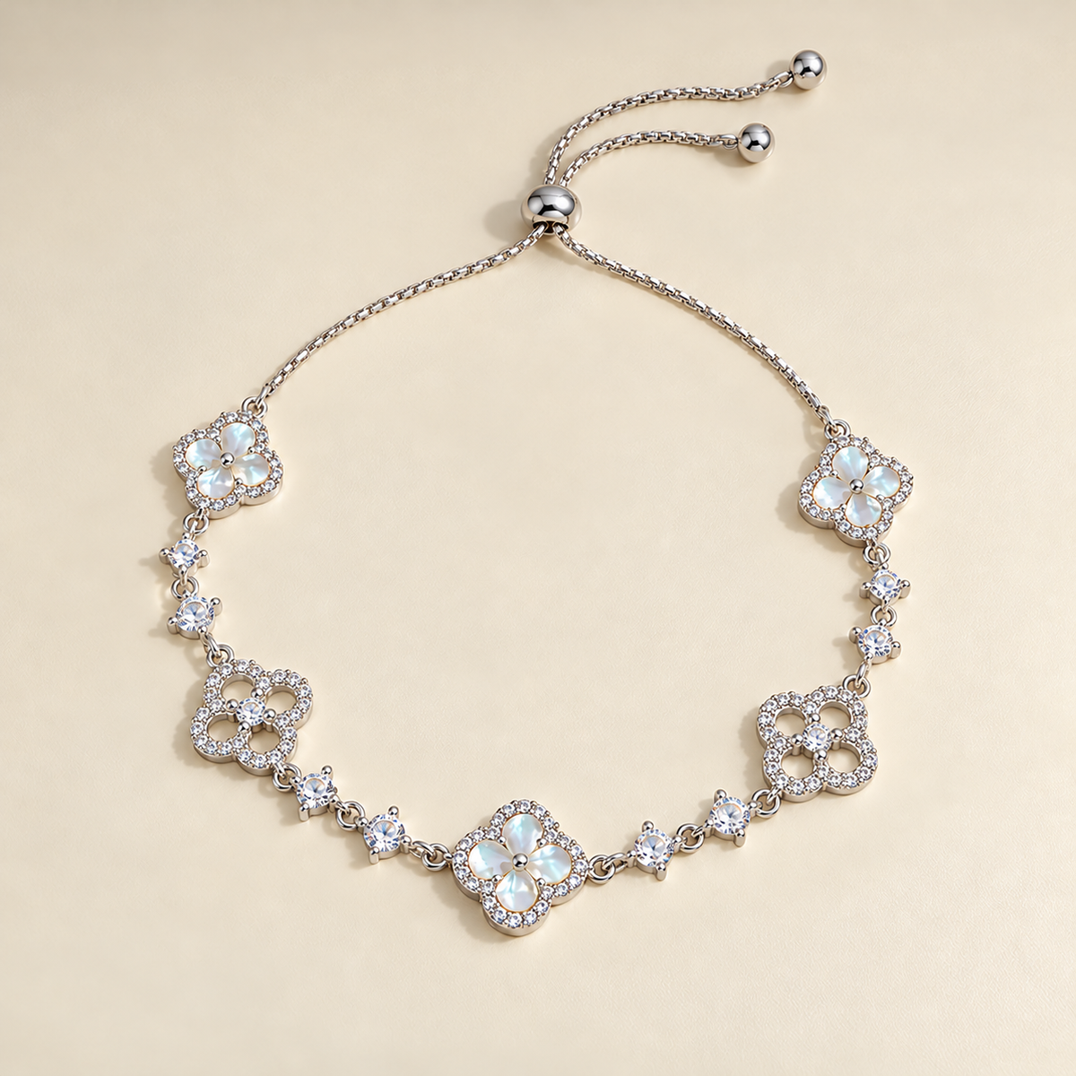 Lucky Clover Slider Bracelet