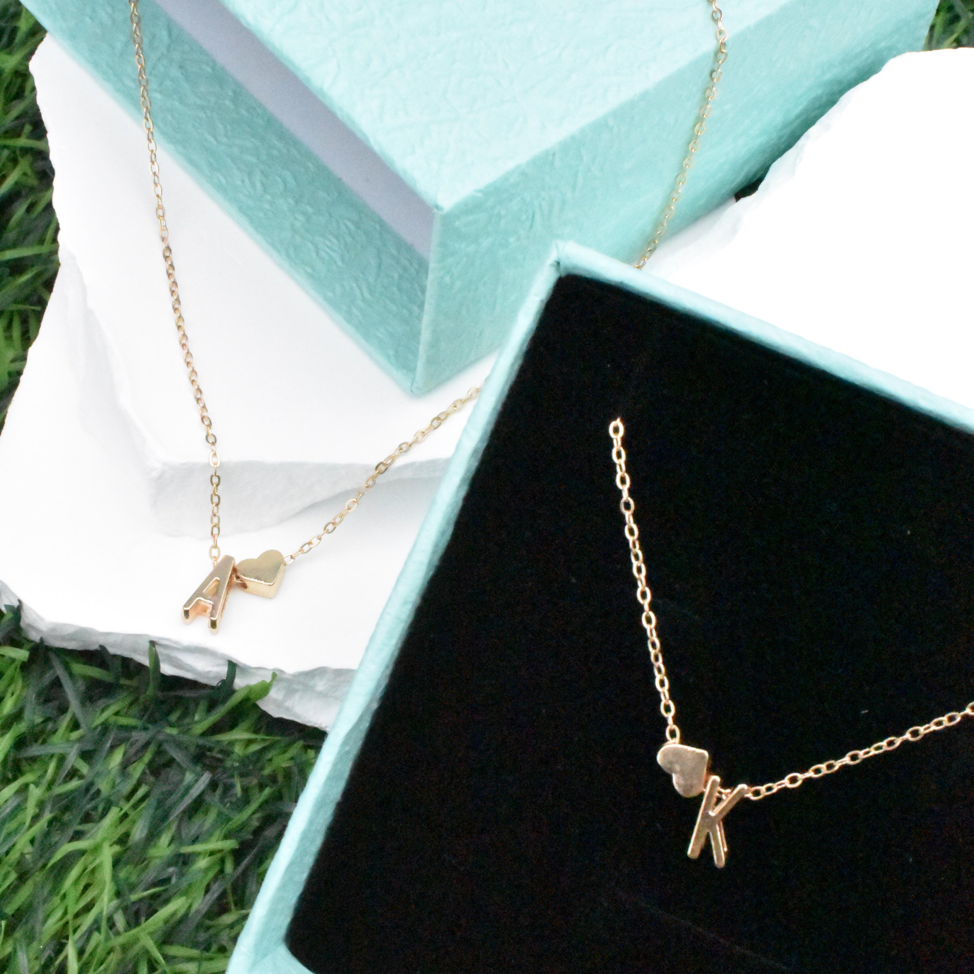 Heart Initial Necklace