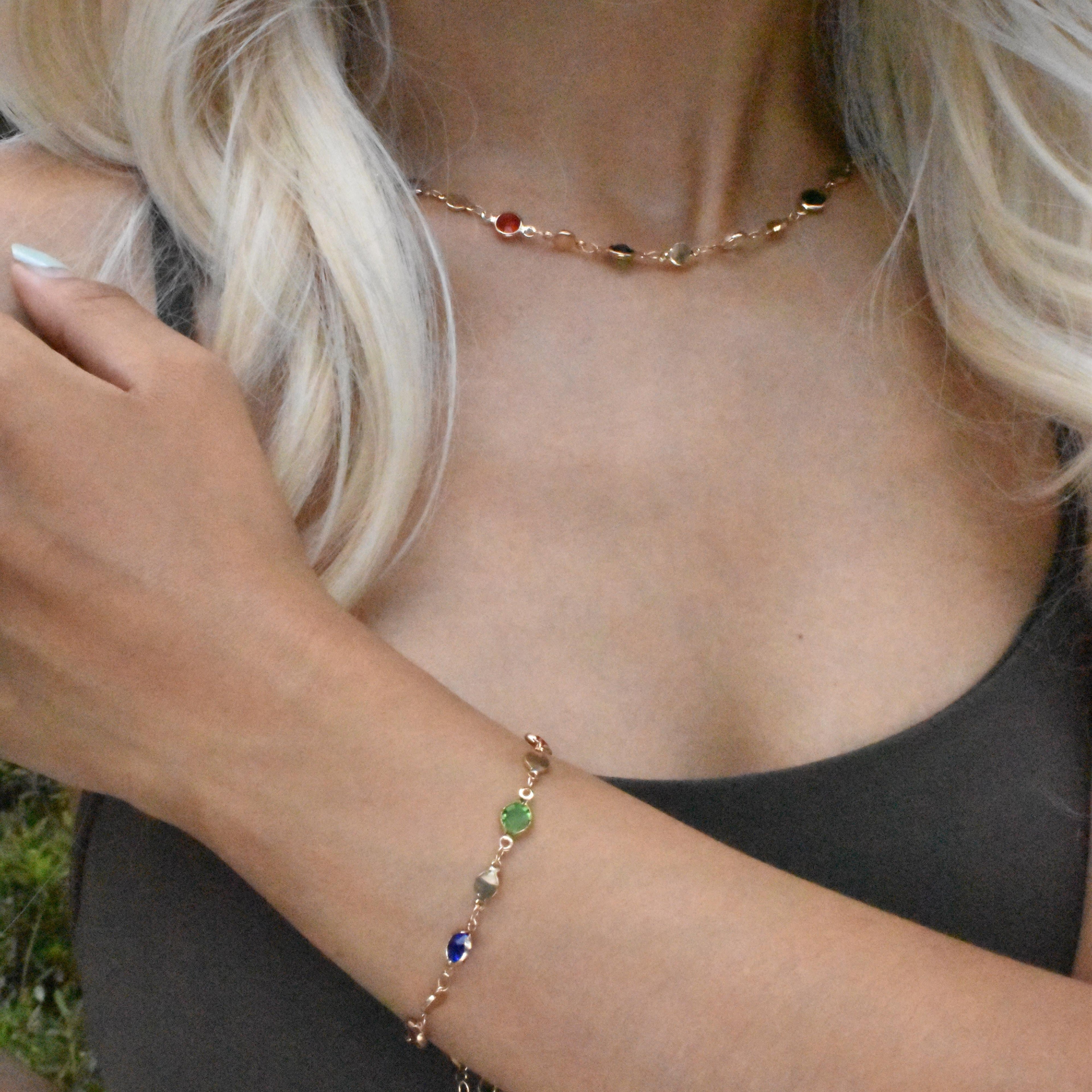Colorful Crystal Beaded Bracelet