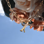 Toggle Initial Paperclip Necklace