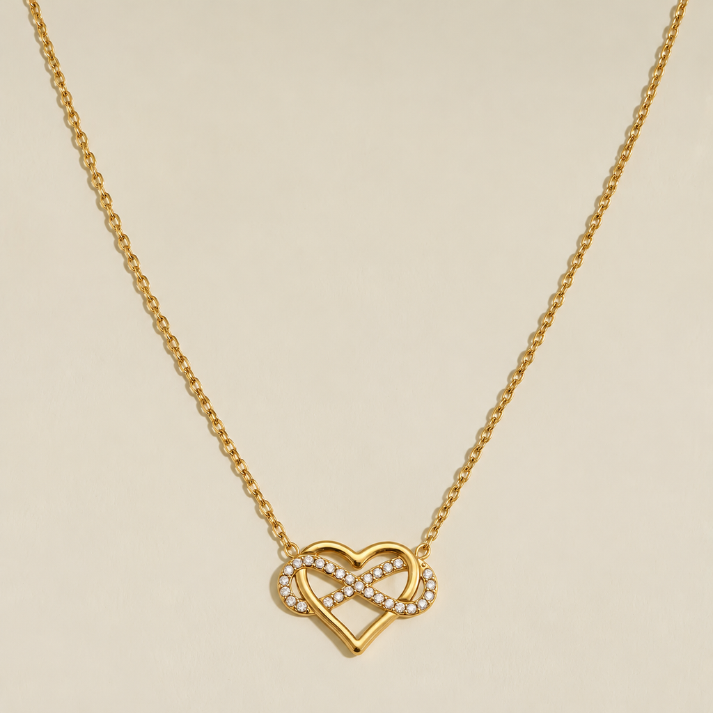 Infinity Heart Zircon Necklace