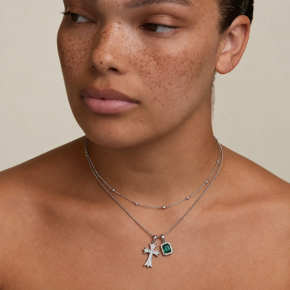 Cross Charm Pendant Necklace