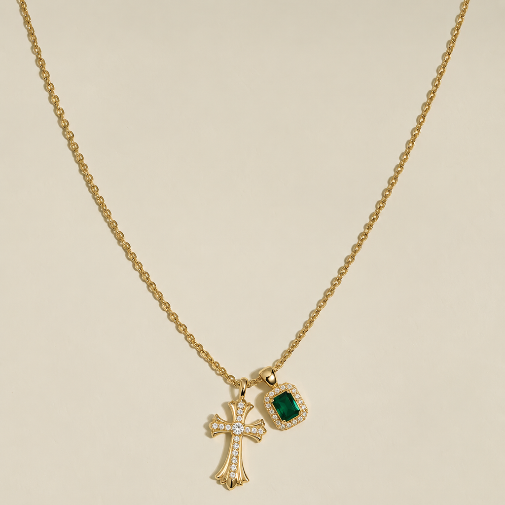 Cross Charm Pendant Necklace