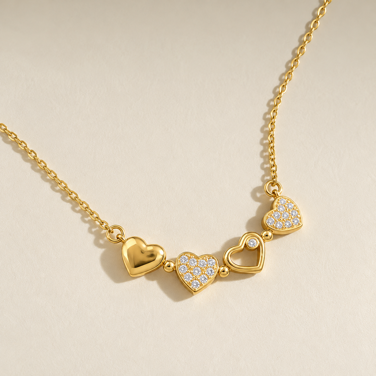 Heart Clover Pendant Necklace