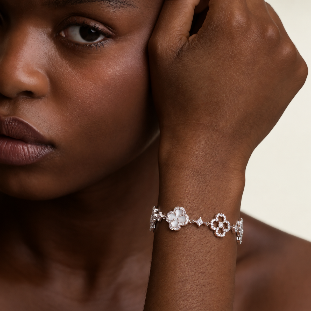 Lucky Clover Slider Bracelet