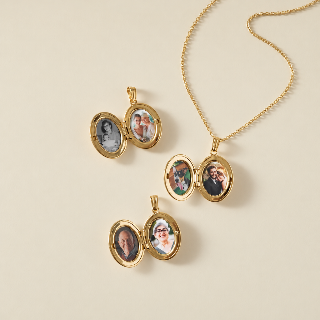 Vintage Photo Locket Necklace