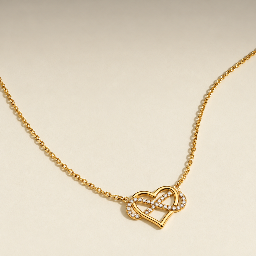 Infinity Heart Zircon Necklace
