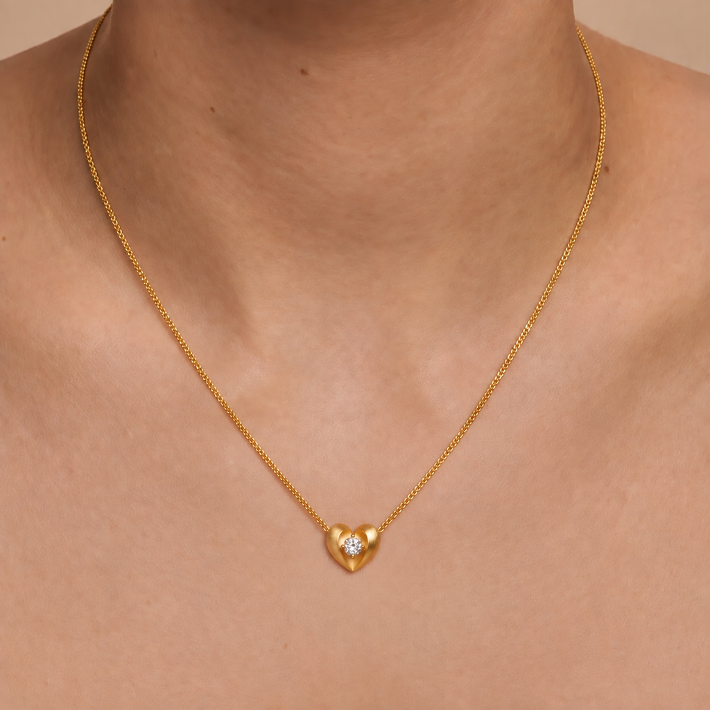 Floating Heart Pendant Necklace