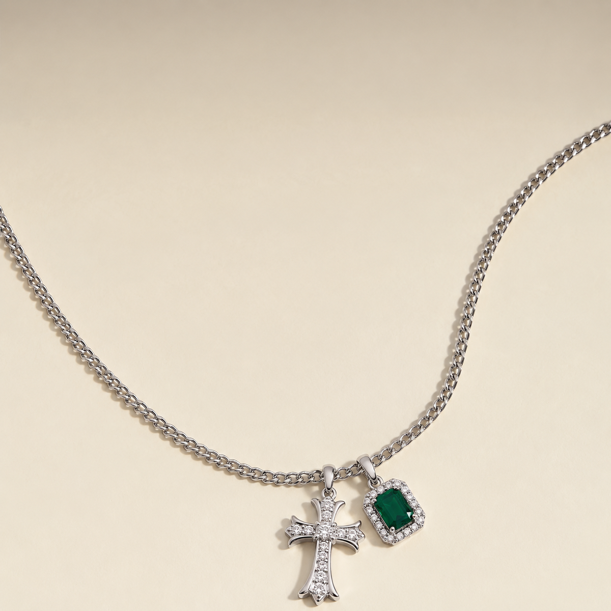 Cross Charm Pendant Necklace