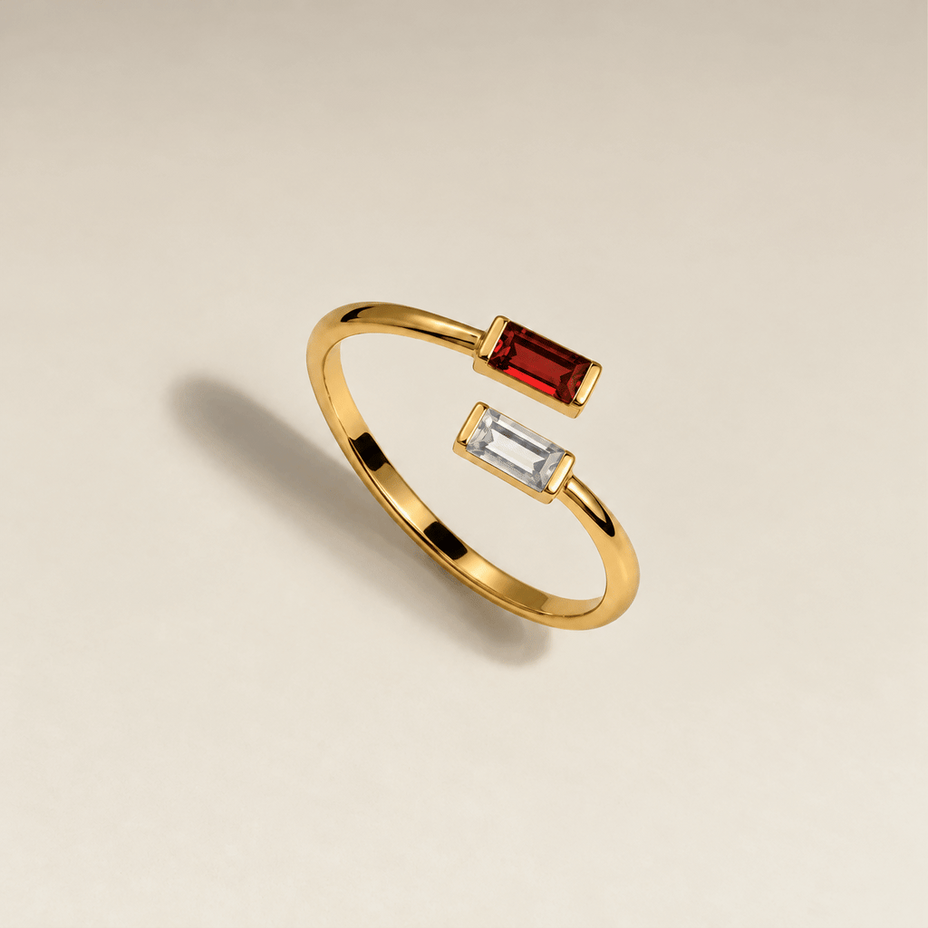 Baguette Birthstones Ring