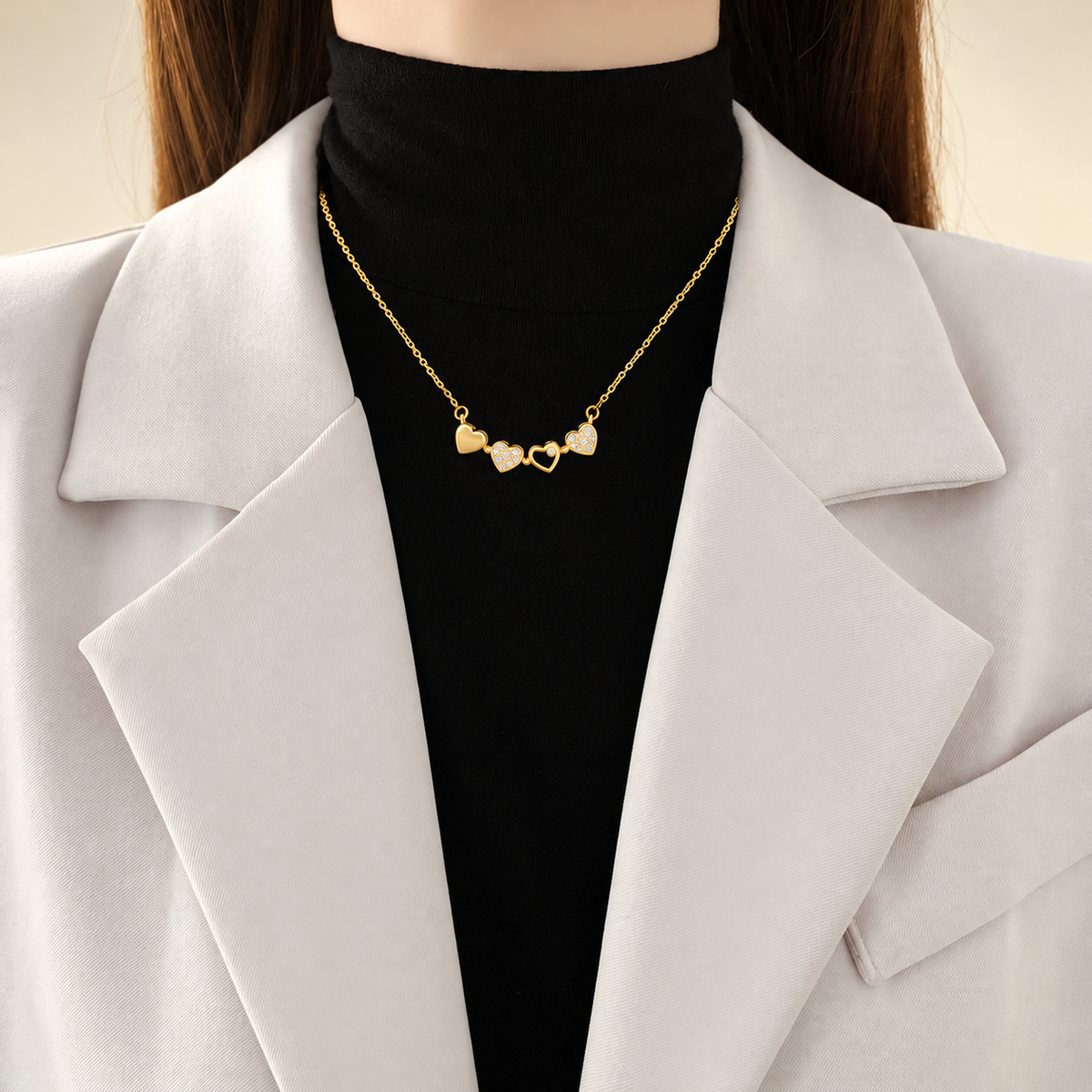 Heart Clover Pendant Necklace