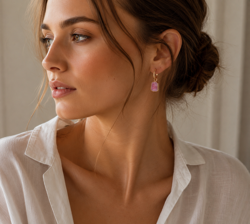 Geometric Minimalist Drop Earrings