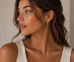 Polished Gold Chunky Huggie Hoops