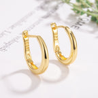Polished Gold Chunky Huggie Hoops