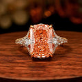 Ice Flower Cut Radiant Cut Luxury Heavy Setting Women’s Ring