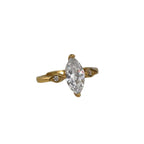 ✨Vintage Gold Octagram Stackable Ring | Marquise Cut CZ French Light Luxury Band