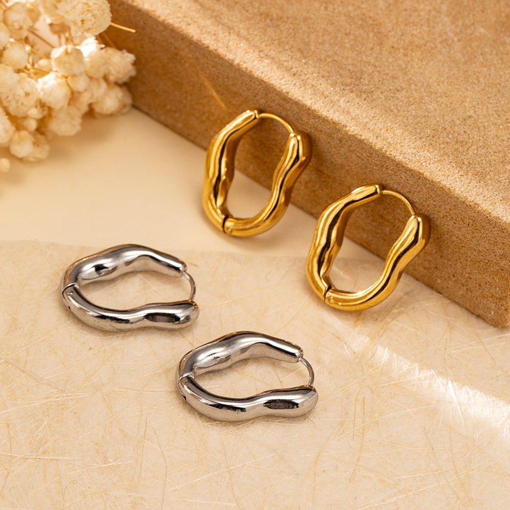 Organic Curve Hoop Earrings