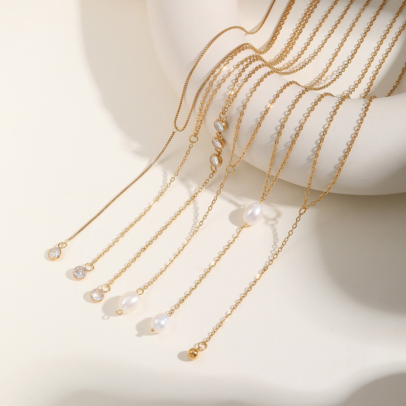 Celeste Y Drop Necklace series