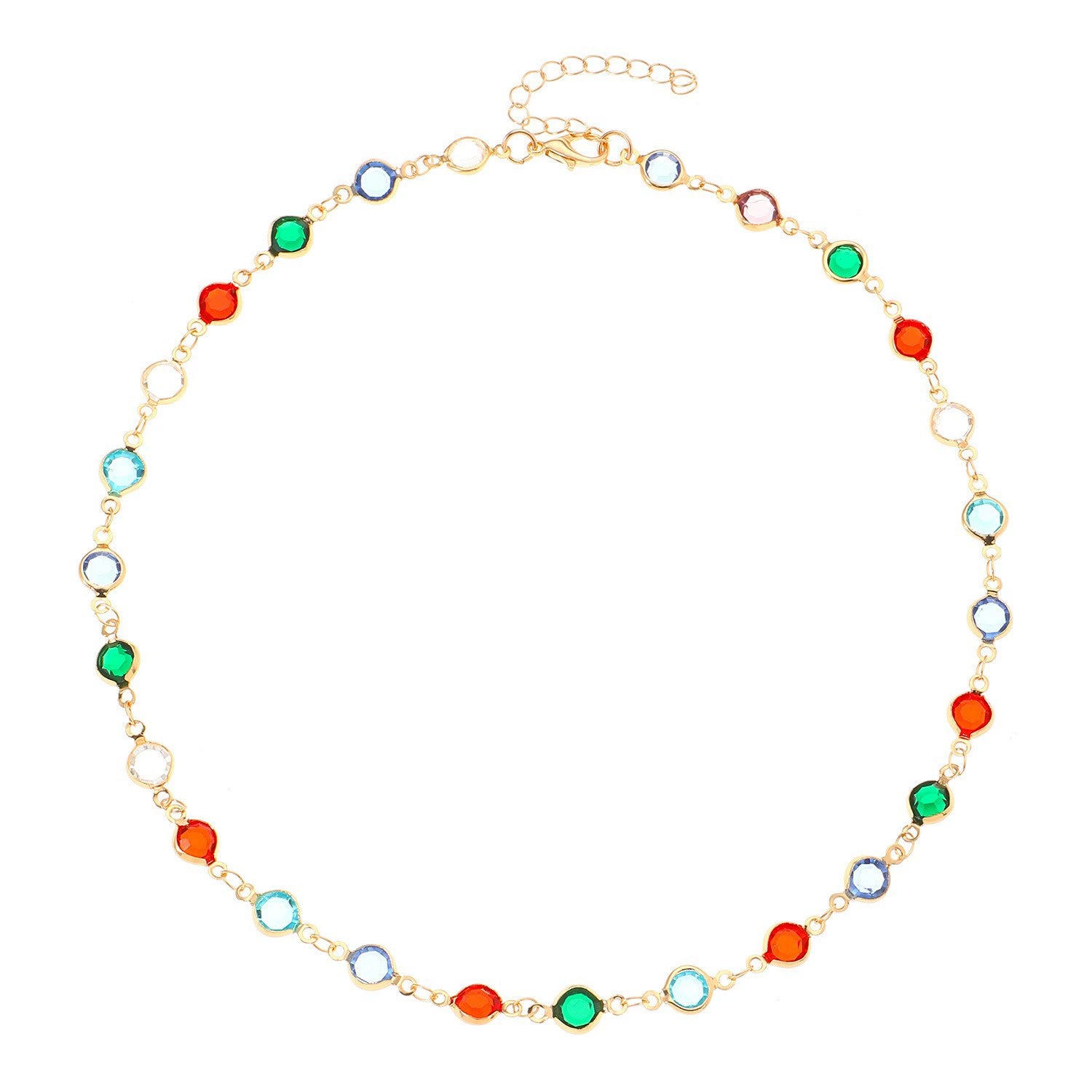 Colorful Crystal Beaded Necklace