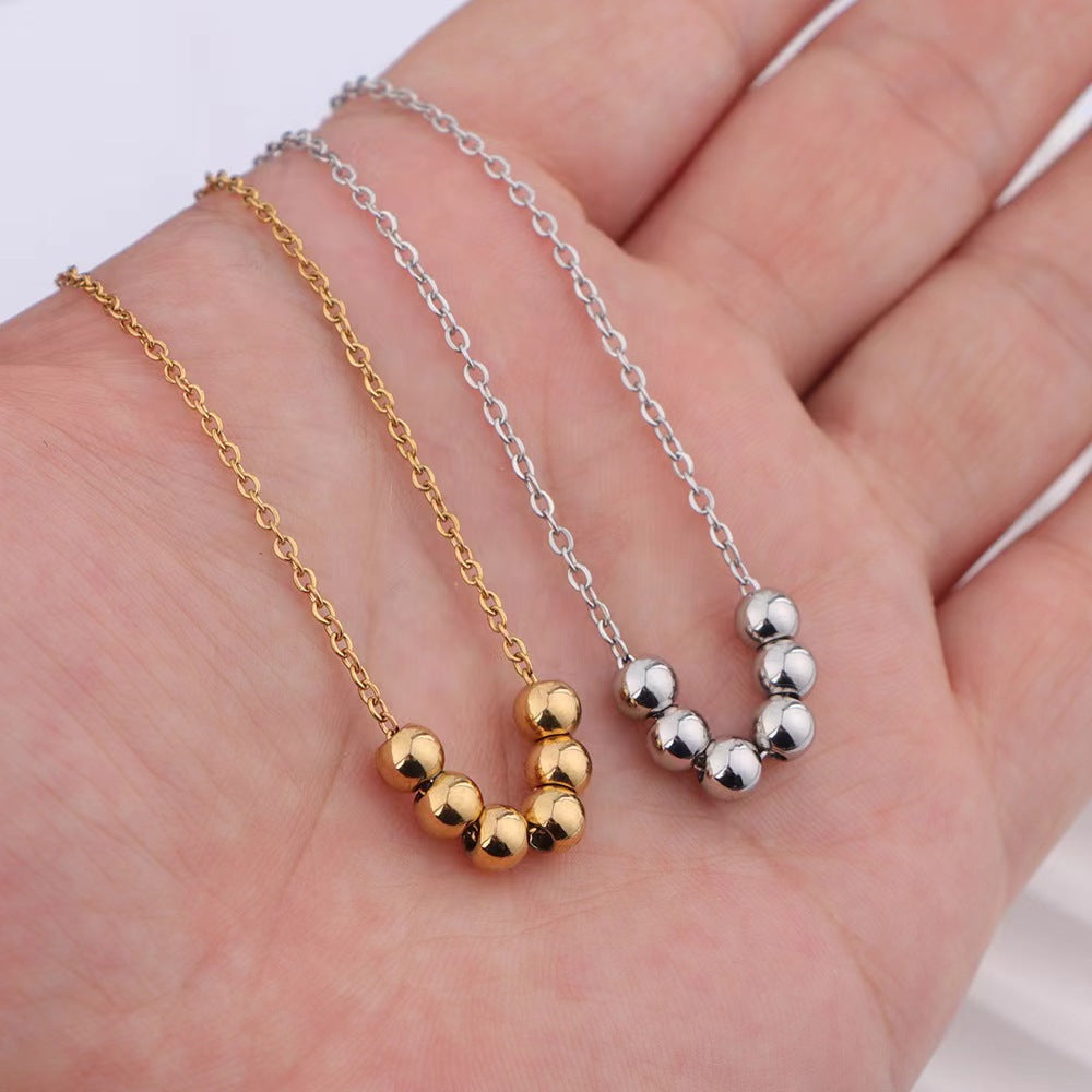 Sleek Round Ball Drop Necklace