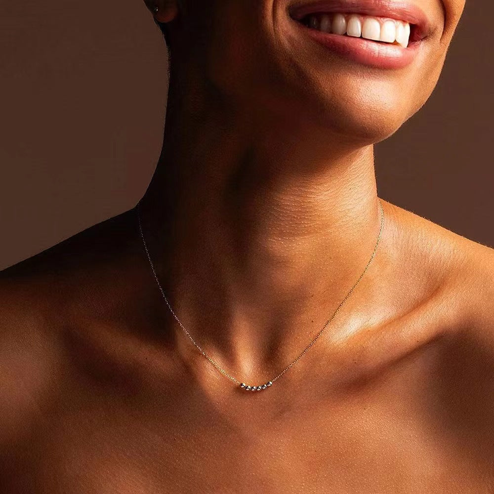 Sleek Round Ball Drop Necklace