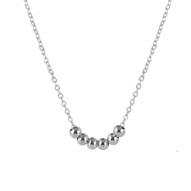 Sleek Round Ball Drop Necklace
