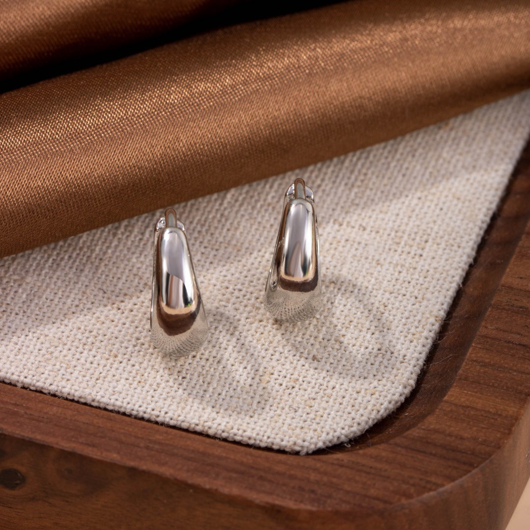 Minimalist Chunky Gold Stackable Earrings set