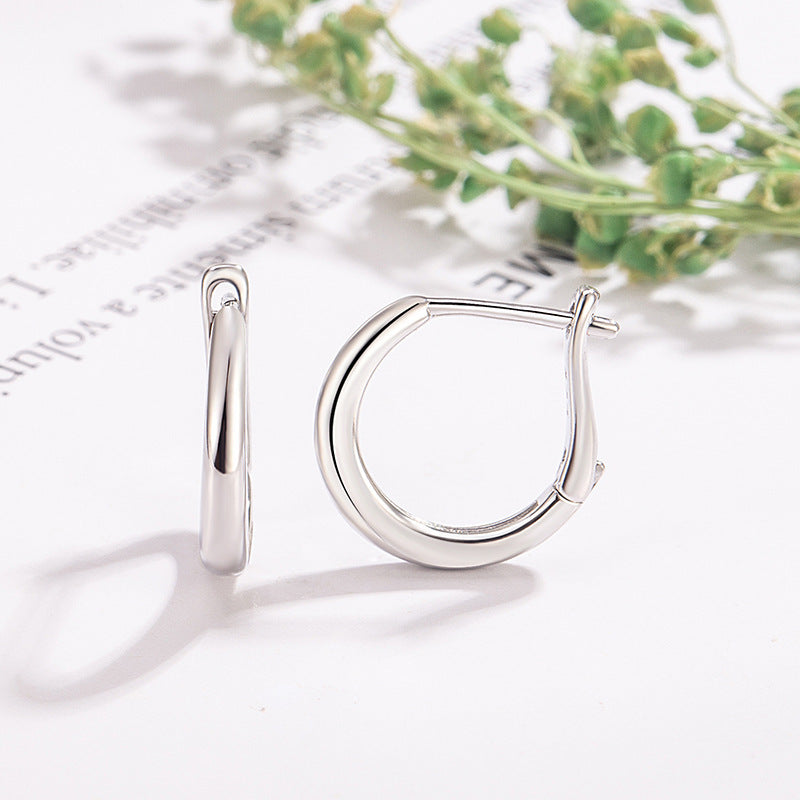Polished Gold Chunky Huggie Hoops