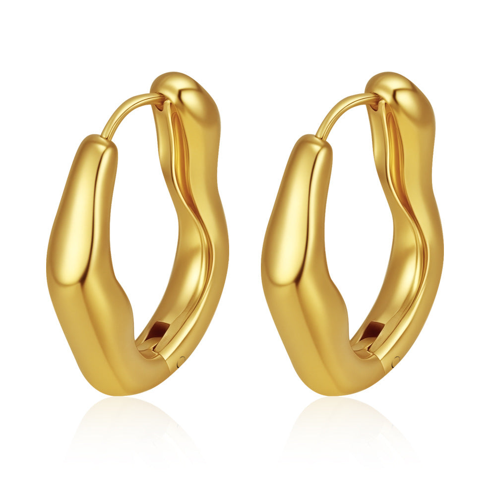 Organic Curve Hoop Earrings