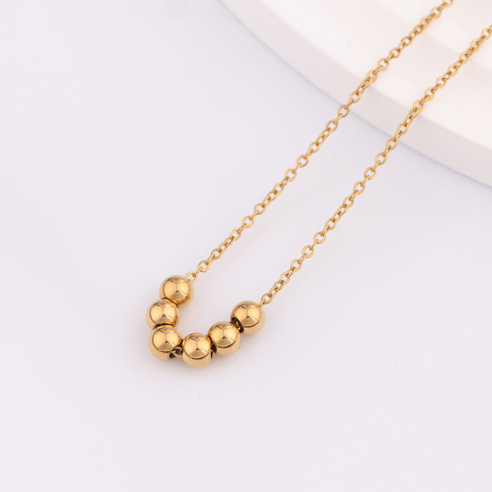 Sleek Round Ball Drop Necklace