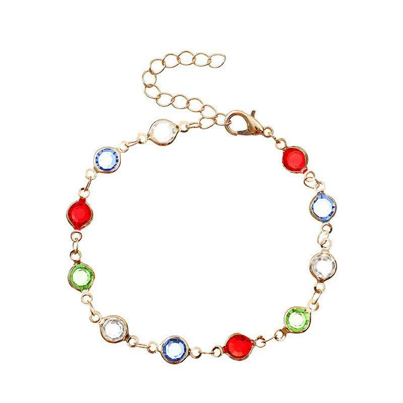 Colorful Crystal Beaded Bracelet