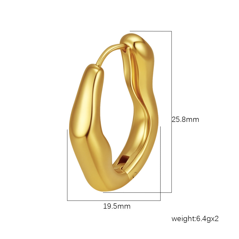 Organic Curve Hoop Earrings