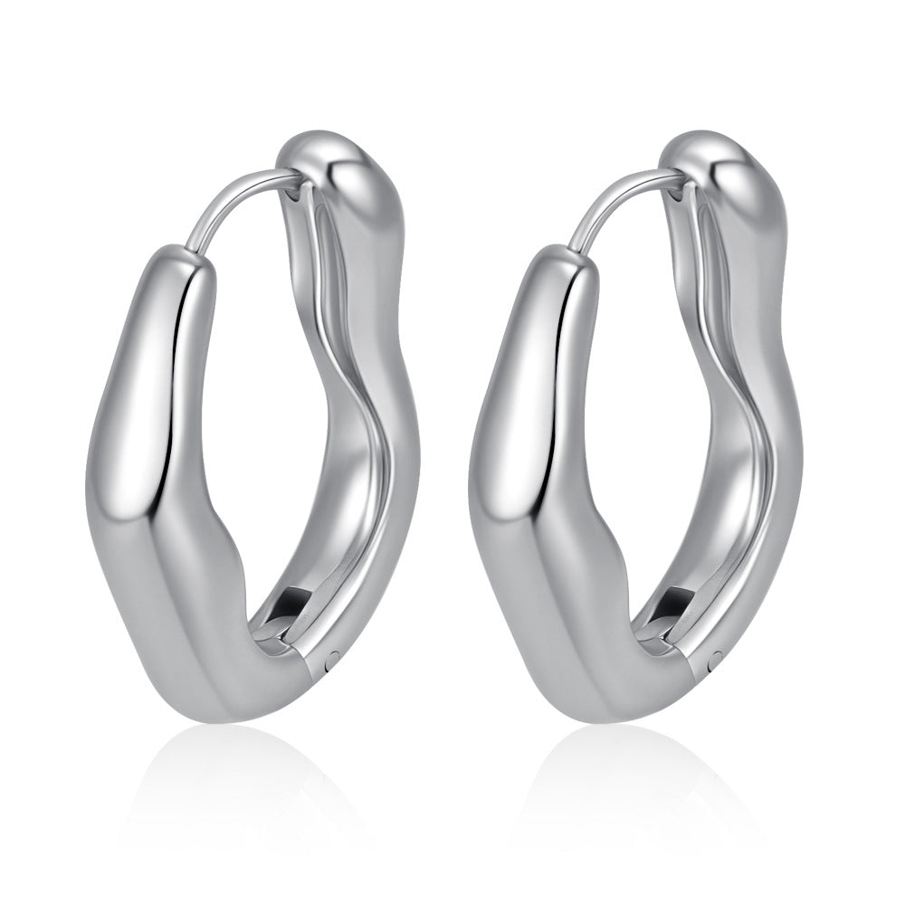 Organic Curve Hoop Earrings