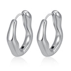 Organic Curve Hoop Earrings