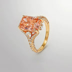 Ice Flower Cut Radiant Cut Luxury Heavy Setting Women’s Ring