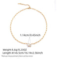 Lustre Dual Crystal Paperclip Necklace