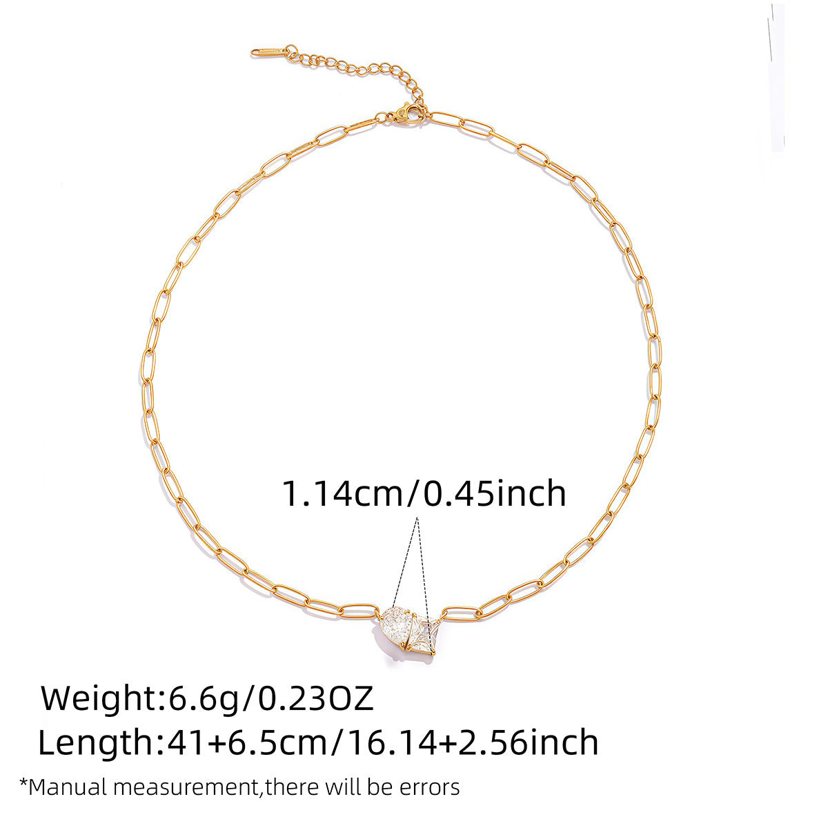 Crystal Paperclip Necklace