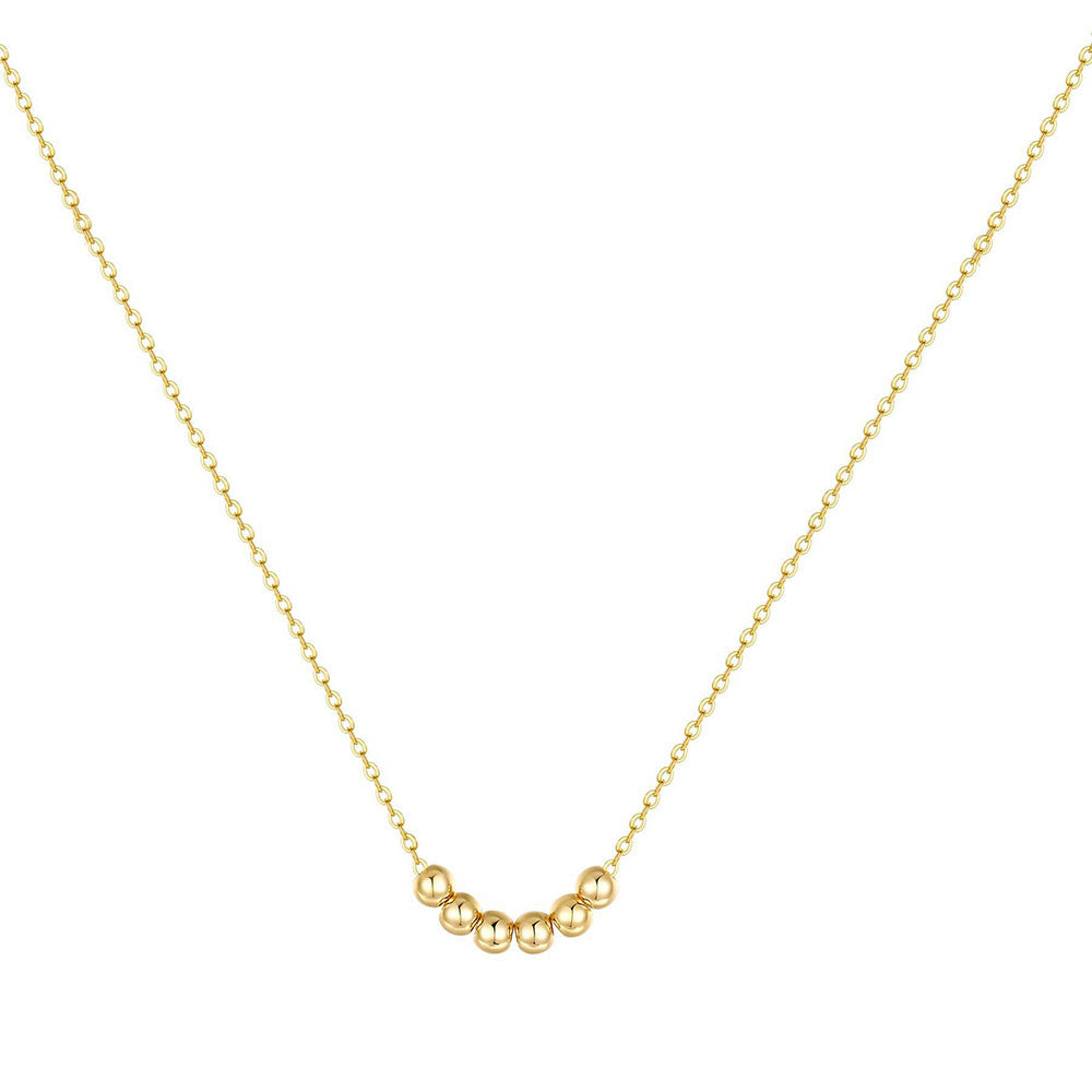 Sleek Round Ball Drop Necklace