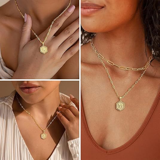 26-Letter Layered Necklace Set