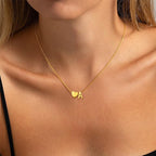 Love Heart 26-Letter Clavicle Necklace with Women's Heart-Shaped Pendant
